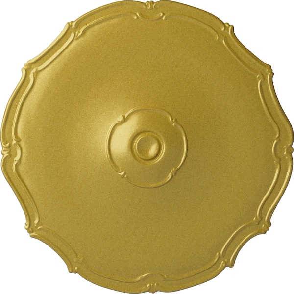 Ekena Millwork Pompeii Ceiling Medallion (Fits Canopies up to 2"), Hand-Painted Rich Gold, 18 7/8"OD x 1 1/2"P CM18PORGS - main